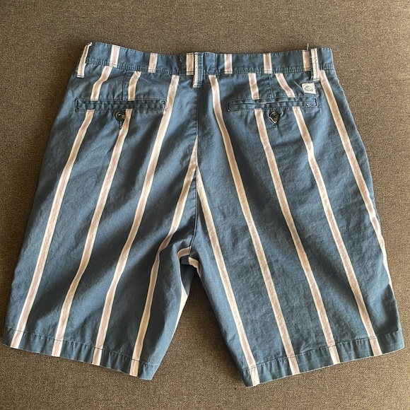 Free Planet Men's 8” Inseam Size 32 Striped Blue & Pink Shorts - Picture 5 of 5